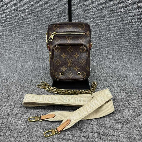 Louis Vuitton Utility Phone Pocket Brown Monogram Canvas Satchel fbcco1150-1022 - Picture 2 of 15